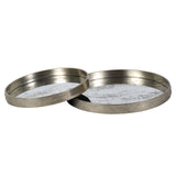 LIBRA- Silver Set of Two Whinfell Mirrored Trays