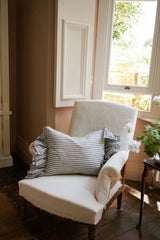 The Salcombe Frill Ruffle Cushion 40x50cm Blue