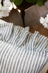 The Salcombe Frill Ruffle Cushion 40x50cm Blue