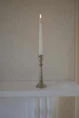 Antique Silver Hammered Candlestick Large (in Cotton bag)