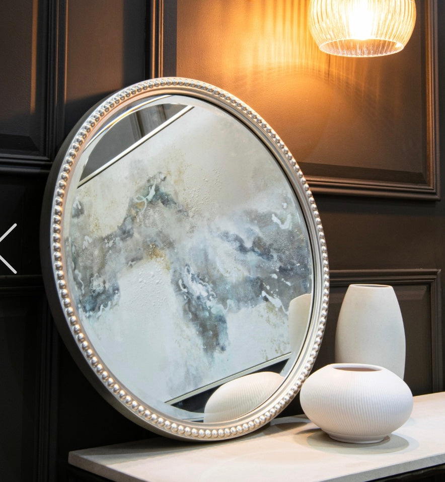 Lily Silver Round Mirror - RV Astley 2 colours