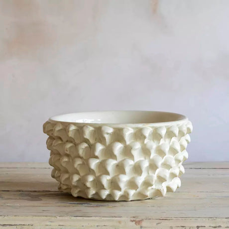 Glazed Bobble Bowl Ivory