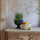 Glazed Bobble Bowl With Foot Green
