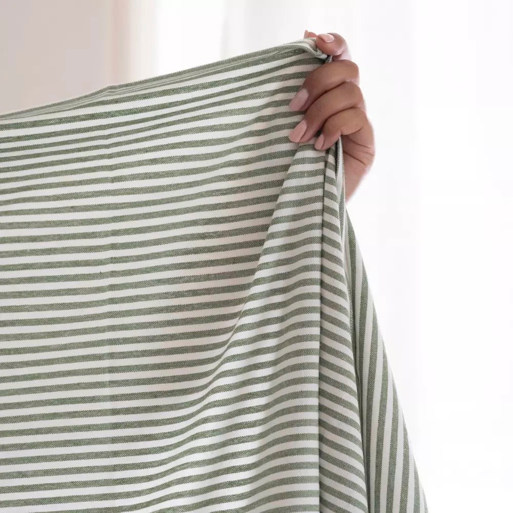 Striped Tablecloth Lipstick Pink or moss green