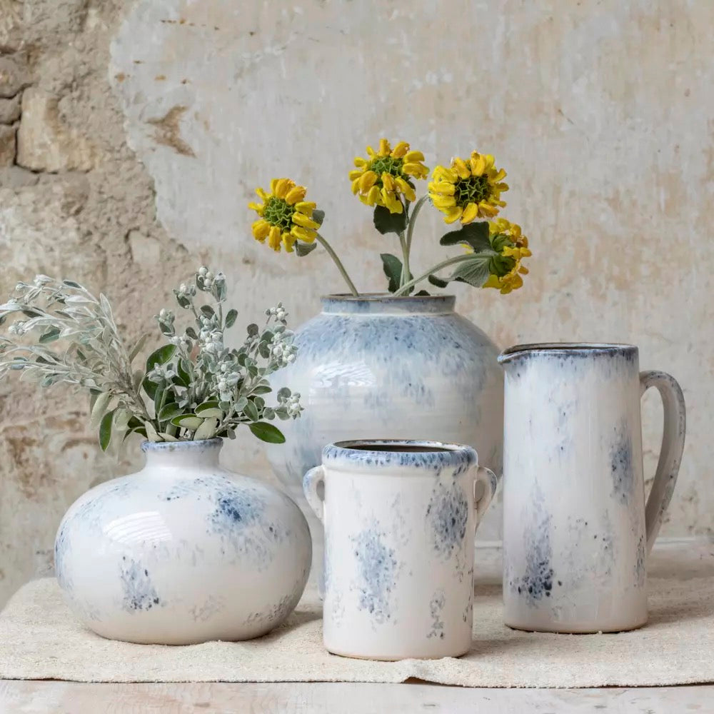 Cassis Stoneware Stem Vase