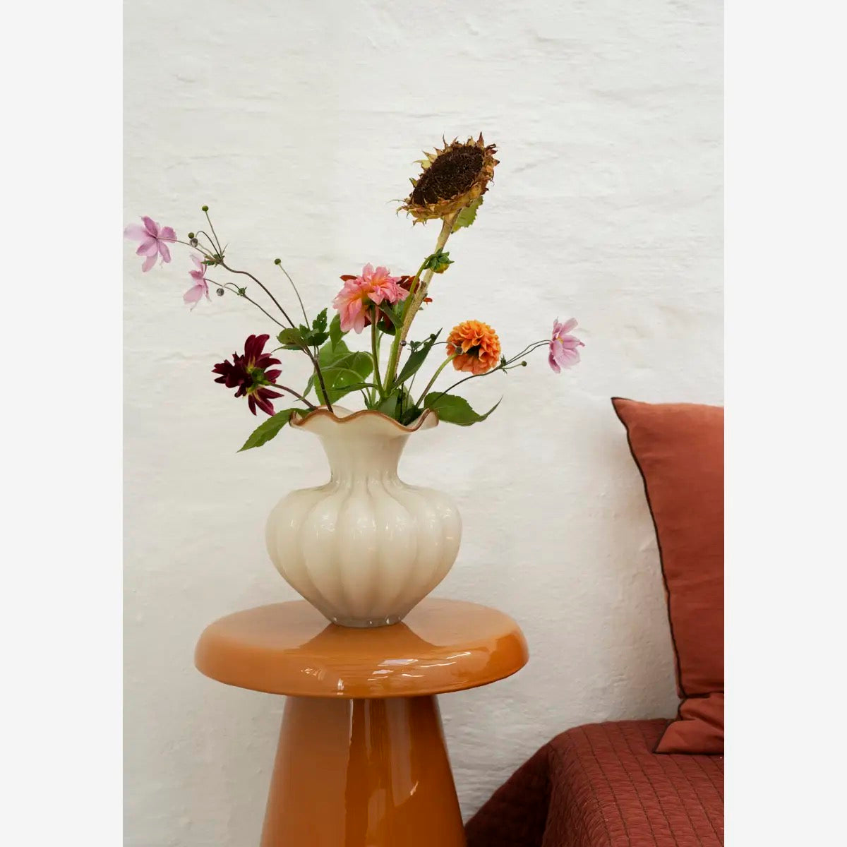 ENAMEL SIDE TABLE