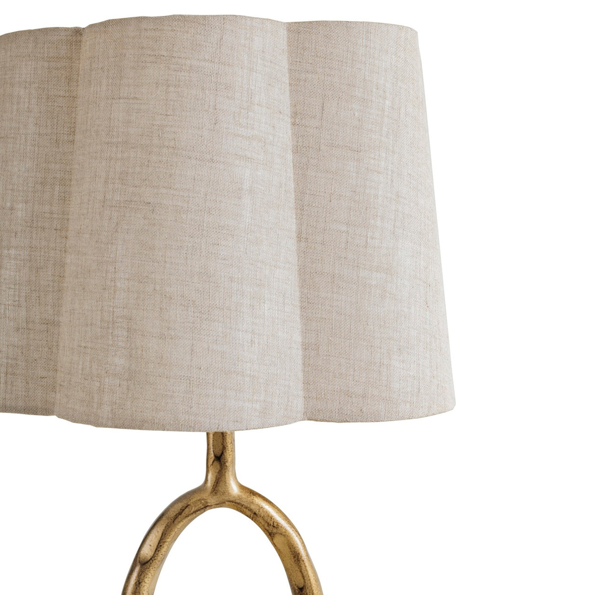LIBRA - RONDE TABLE LAMP WITH LINEN SHADE