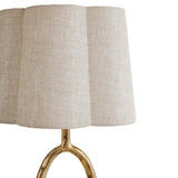 LIBRA - RONDE TABLE LAMP WITH LINEN SHADE