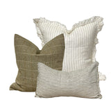 Betty Olive Green Tweed Cushion 45cm
