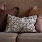 Sadie Burgundy Floral Cushion - 2 Sizes