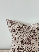 Ivy Dark Brown Print Cushion