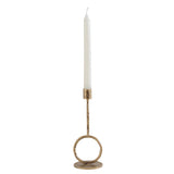 LIBRA - RONDE ANTIQUE GOLD CANDLE HOLDER - 2 SIZES