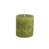 Rustic Pillar Candle Fern Green -  3 Sizes available