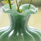 Glass Vase With Frill Rim Bethany