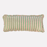 Cotton Quilted Frill Cushion | Whirly | Mint | 3 sizes