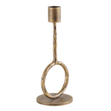 LIBRA - RONDE ANTIQUE GOLD CANDLE HOLDER - 2 SIZES