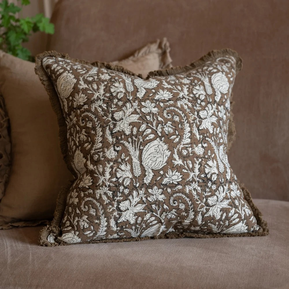 Sadie Brown Print Cushion 45cm