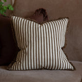 Sadie Brown Stripe Cushion 45cm