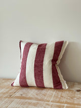 Esmee Burgundy Stripe Cushion