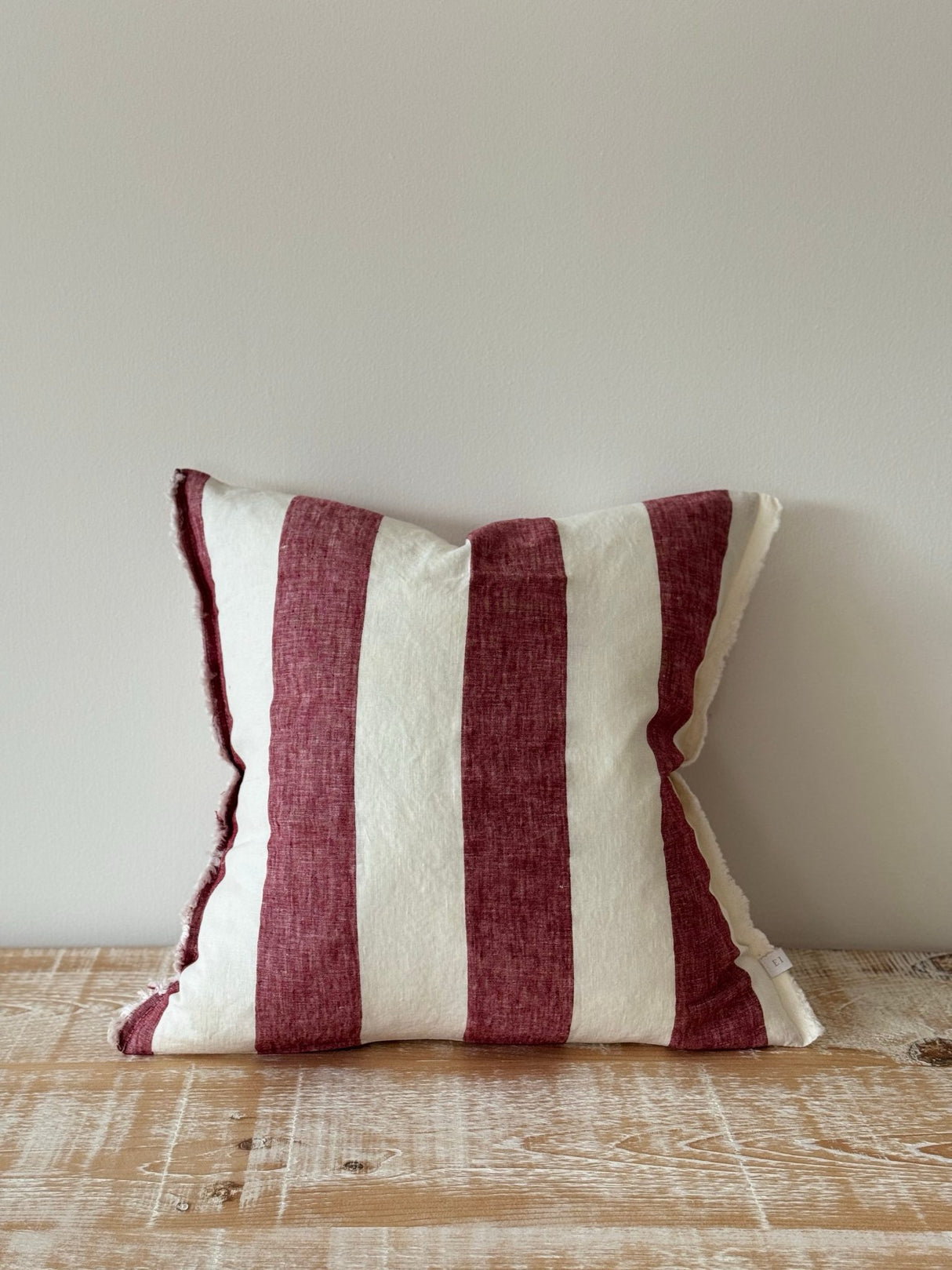 Esmee Burgundy Stripe Cushion