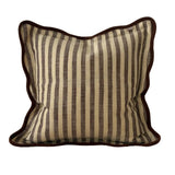 Chloe Brown & Cream Stripe Cushion
