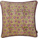Chedworth Piped Velvet Cushion Gold/Rose
