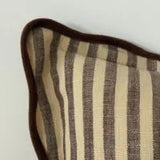 Chloe Brown & Cream Stripe Cushion
