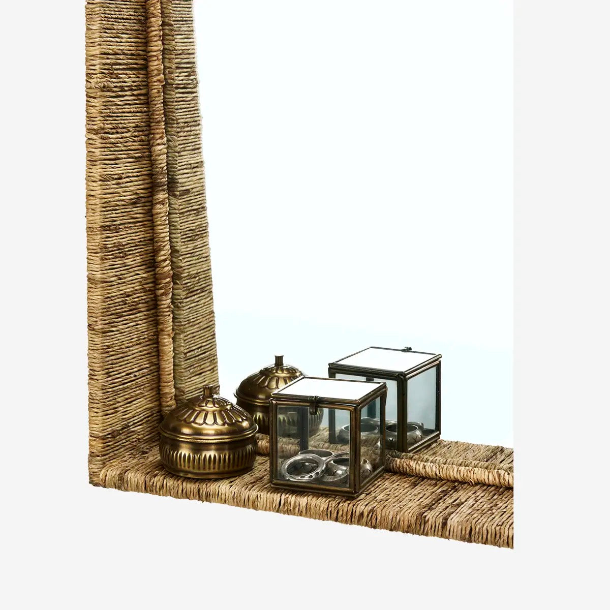 MIRROR W/ JUTE FRAME