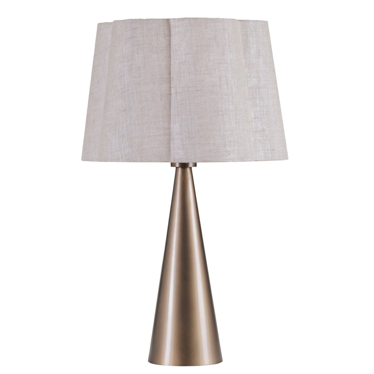 SOUTHBOURNE SMOKED GOLD TABLE LAMP WITH LINEN SHADE 60CM