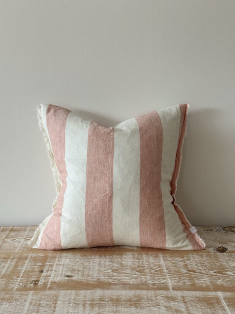Esmee Pink Wide Stripe Cushion