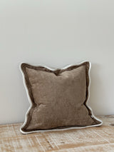 Chloe Coffee Scalloped Edge Cushion 45cm