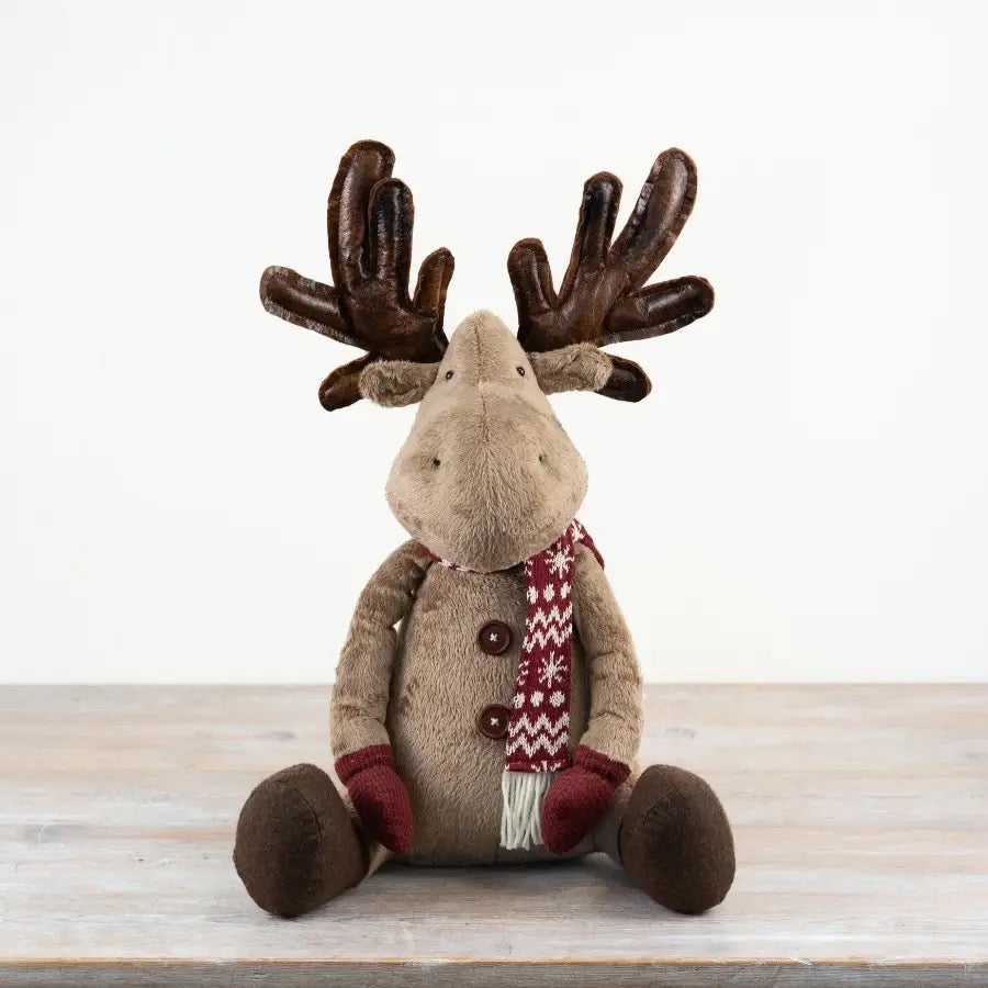 Sitting Fabric Reindeer Deco, 40cm