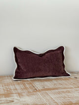 Chloe Plum Scalloped Edge Cushion 50×30