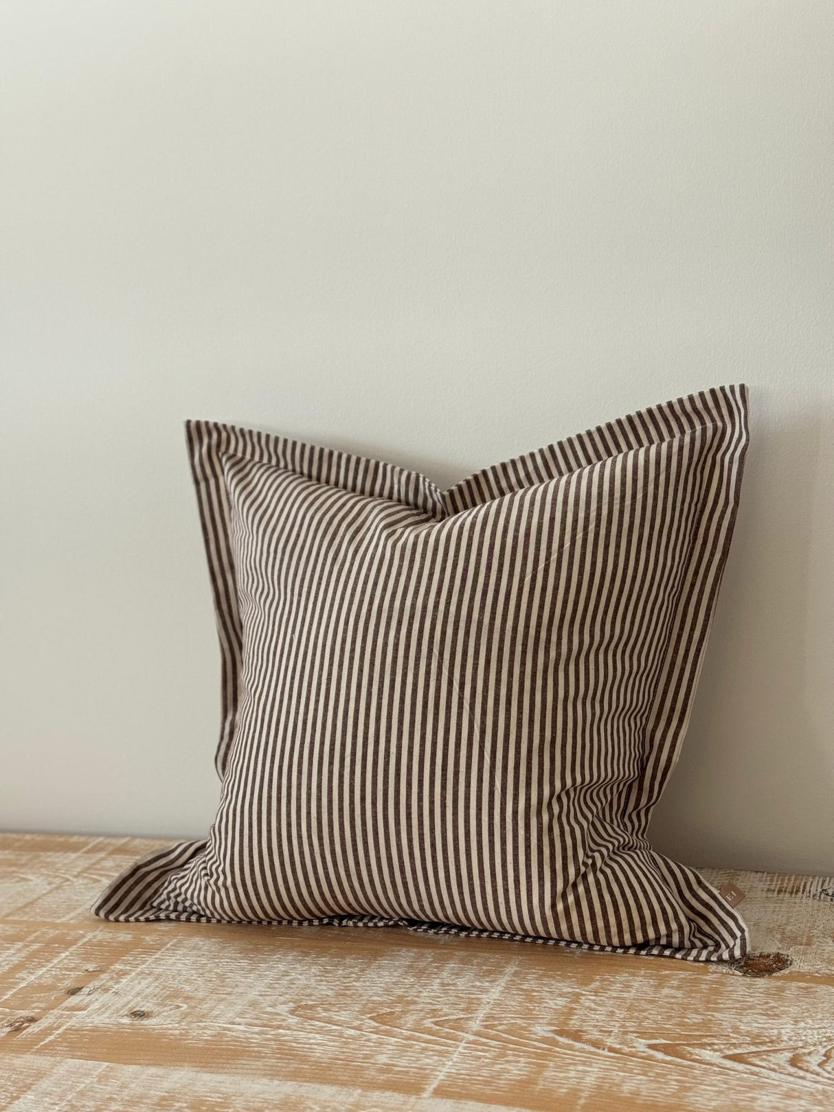 Darcy Dark Brown Flanged Edge Cushion 45cm
