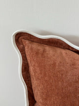 Chloe Rust Scalloped Edge Cushion 45cm