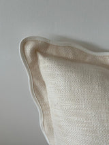 Chloe Cream Scalloped Edge Cushion - 2 sizes