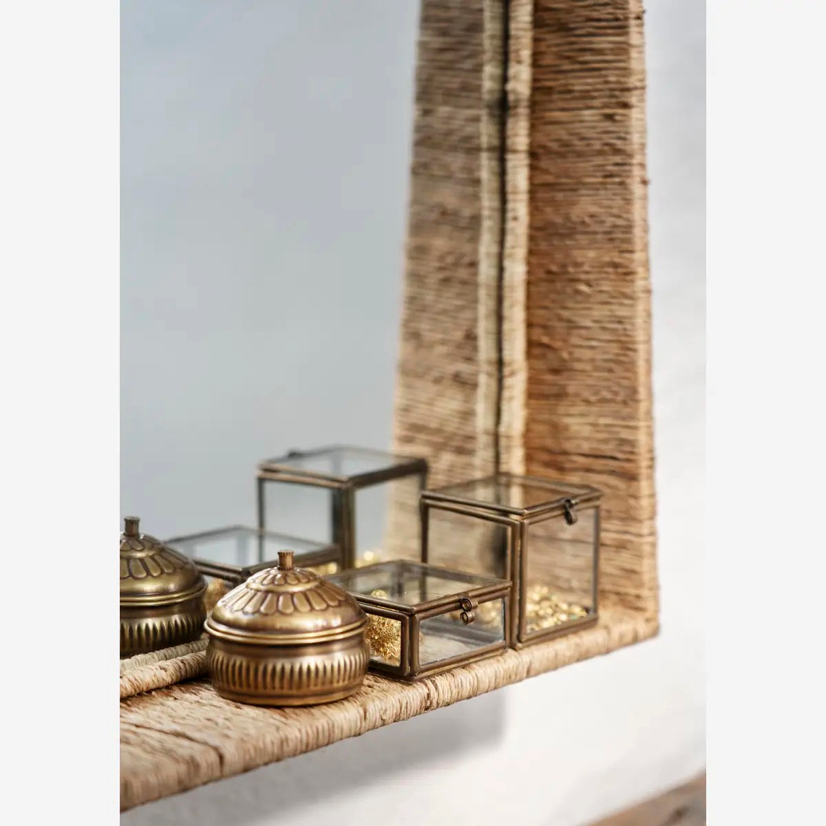 MIRROR W/ JUTE FRAME