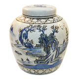 Ancient Landscape Round Jar