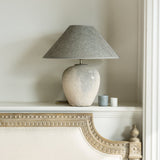 Lamp Ceramic Nero With Dark Grey Shade