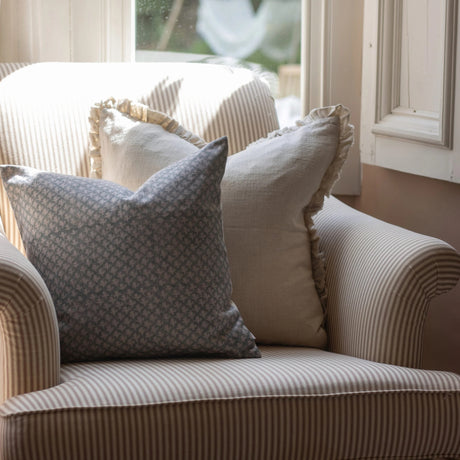Francesca Light Blue Print Cushion