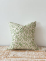 Ivy Sage Green Print Cushion