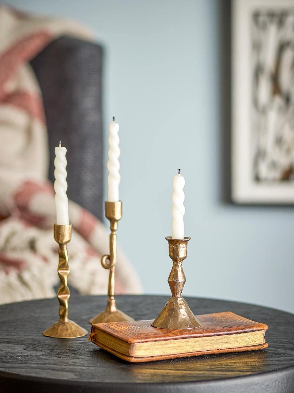 Efsa Candle Holder, Brass, Metal