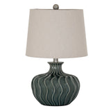 Veyla Ceramic Table Lamp With Linen Shade