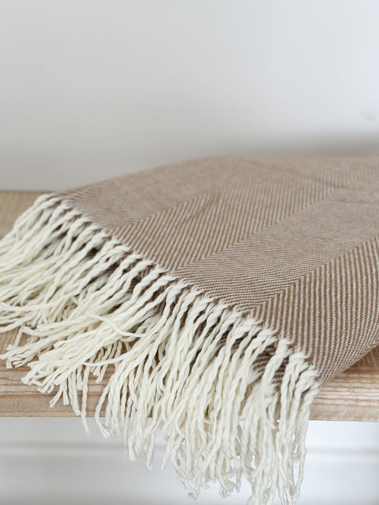 Brown Tassel Throw