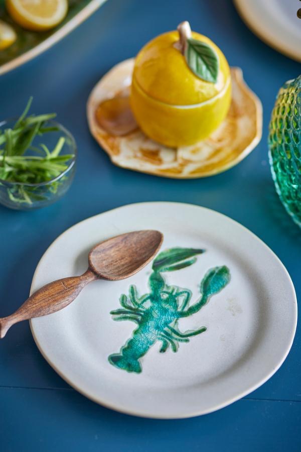 Hadden Plate, Green, Stoneware - LOBSTER