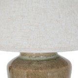 Mottura Ceramic Table Lamp With Edged Linen Shade
