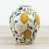 CERAMIC LEMON GLAZE VASE, 21.5CM