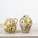GLAZED LEMON JUG VASE, 19.5CM