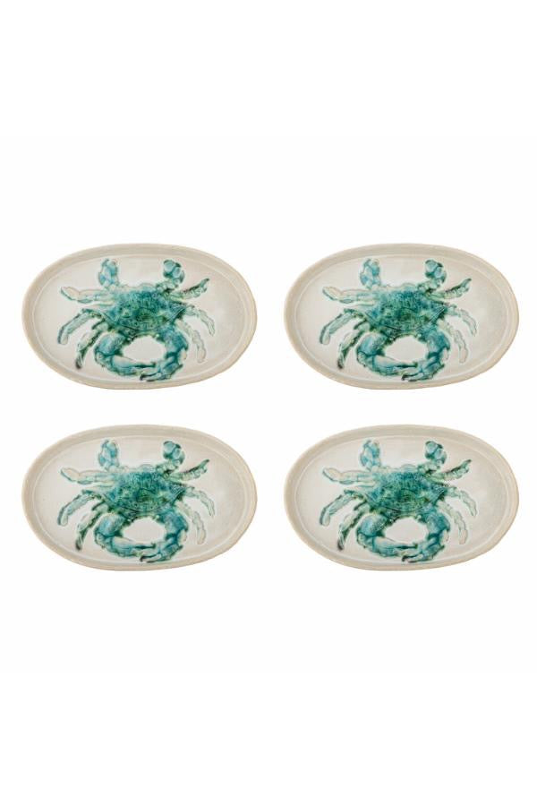 Hadden Plate, Green, Stoneware - CRAB