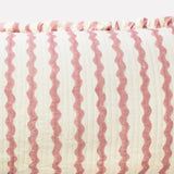 Cotton Quilted Frill Cushion | Ripple | Ice Cream | 3 Sizes